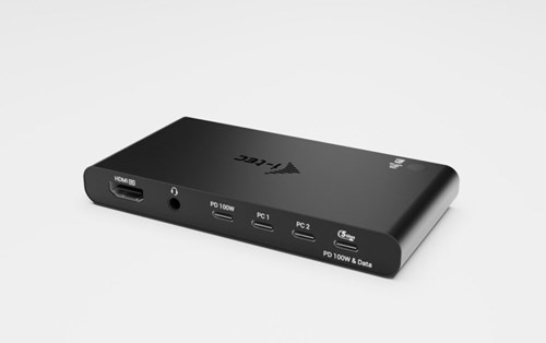 i-tec KVM Docking Station HDMI for 2 hosts, Power Delivery 2x 100W-3