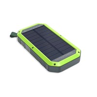 RealPower PB-10000 Solar Lithium-Polymeer (LiPo) 10000 mAh Draadloos opladen Zwart, Groen