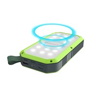 RealPower PB-10000 Solar Lithium-Polymeer (LiPo) 10000 mAh Draadloos opladen Zwart, Groen-3
