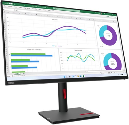 Lenovo ThinkVision T32p-30 LED display 80 cm (31.5") 3840 x 2160 Pixels 4K Ultra HD Zwart