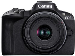 Canon EOS R50, Black + RF-S 18-45mm F4.5-6.3 IS STM Kit MILC 24,2 MP CMOS 6000 x 4000 Pixels Zwart