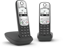 Gigaset A690 Duo Analoge telefoon Nummerherkenning Zwart, Zilver