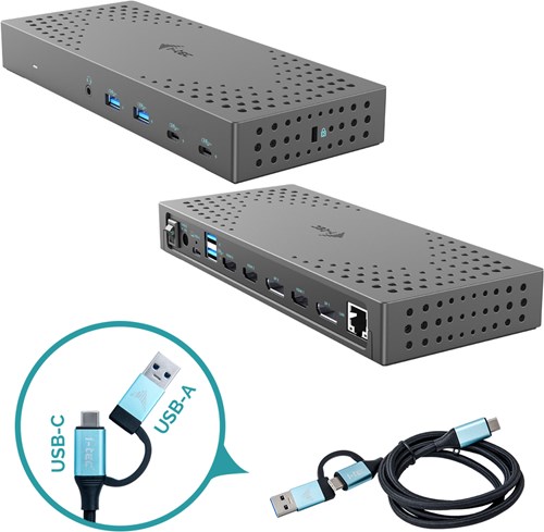 i-tec USB 3.0 / USB-C / Thunderbolt, 3x 4K Docking Station Gen 2 + Power Delivery 100W