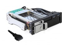 DeLOCK 47209 drive bay panel 13.3 cm (5.25") I/O ports panel Black