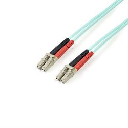 StarTech.com 5m LC/UPC naar LC/UPC OM3 Multimode Glasvezel Netwerkkabel, Full Duplex 50/125µm Zipcord Fiber, 100G Netwerken, LOMMF/VCSEL, <0.3dB Low Insertion Loss, LSZH Fiber Optic Patch Kabel