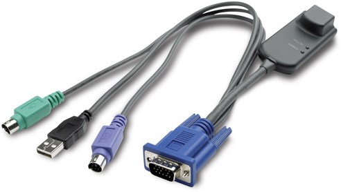 APC KVM PS/2 VM Server Module - 14" (36 cm) toetsenbord-video-muis (kvm) kabel Grijs 0,36 m