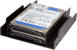 LogiLink AD0010 drive bay panel 2x 3,5" Bezelplaat Zwart