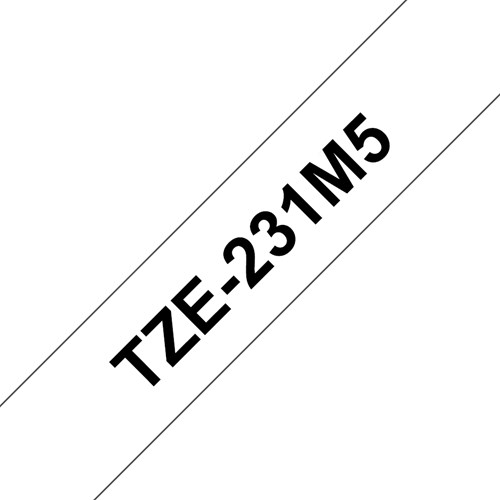 Brother TZE-231M5 labelprinter-tape Zwart op wit-2