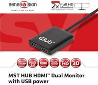 CLUB3D Multi Stream Transport Hub DisplayPort 1.2 to HDMI Dual Monitor-3