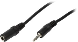 LogiLink 3.5mm - 3.5mm, 3m audio cable Black