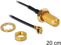 DeLOCK 88746 coax-kabel 0,2 m Zwart