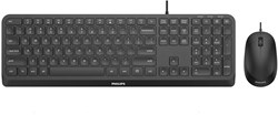 Philips 2000 series SPT6207B/00 toetsenbord Inclusief muis Thuis USB Amerikaans Engels Zwart