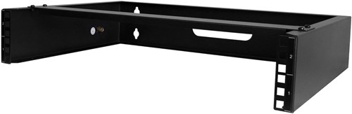 Startech.com 2U Wandmonteerbare Netwerk Rack, 35cm (14") Diep (Low Profile), 19"Patch Panel, Draagvermogen: 35kg, Zwart