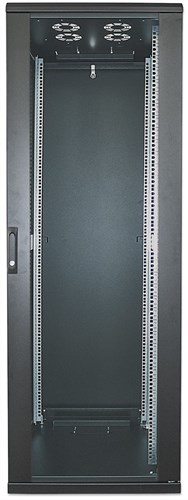 Intellinet 19" Network Cabinet - Free Standing, 36U, 600x800mm (width x depth), Black, Flatpack, Max 1500kg, Multi-Point Door Lock, One Lock Per Side Panel, Usable Depth 123 to 573mm, IP20 rated, Rack, Steel-3