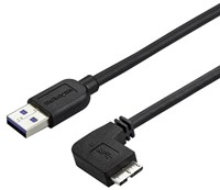 StarTech.com Slim Micro-USB 3.0 Cable - M/M - Right-Angle Micro USB - 2m (6ft)