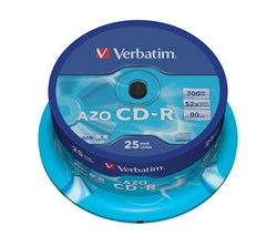 Verbatim CD-R AZO Crystal 700 MB 52x 25 pc(s)