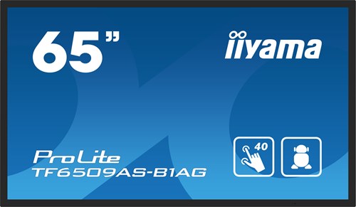 iiyama TF6539AS-B1AG beeldkrant Digitale signage flatscreen 163,8 cm (64.5") LED 500 cd/m² 4K Ultra HD Zwart Touchscreen Type processor Android 24/7