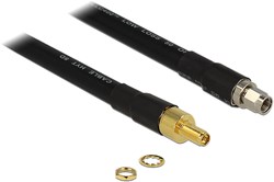 DeLOCK 5m RP-SMA/RP-SMA coax-kabel CFD400, LLC400 Zwart