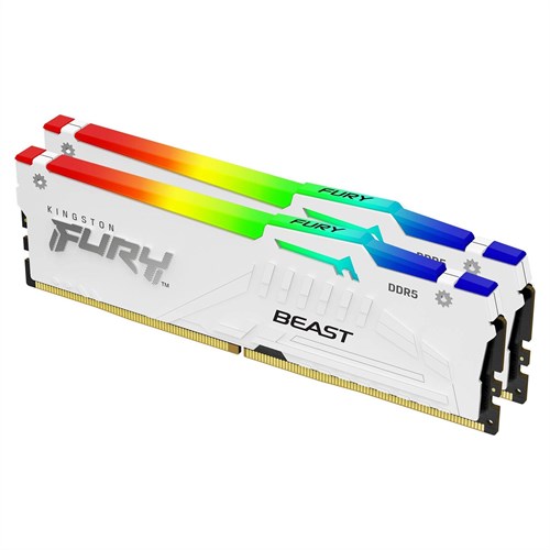 Kingston Technology FURY Beast 32GB 6000MT/s DDR5 CL36 DIMM (Kit van 2) White RGB EXPO