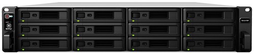 Synology RX1217RP disk array Rack (2U) Zwart, Grijs