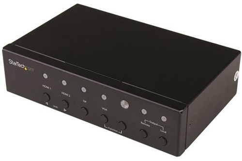 StarTech.com Multi-Input HDBaseT Extender with Built-in Switch - DisplayPort, VGA and HDMI Over CAT5e or CAT6 - Up to 4K-2