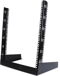 StarTech.com 2-Post 12U Desktop Server Rack, Small Open Frame 19in Computer Rack, Compact Network Rack for AV / Studio / Data / IT Equipment - Free Standing Two-Post Home/Office Rack
