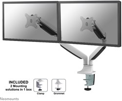 Neomounts NM-D750DWHITE Monitor arm 10-32" - gas spring