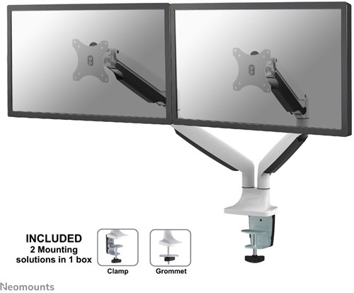 Neomounts NM-D750DWHITE Monitor arm 10-32" - gas spring