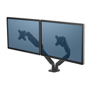 Fellowes Platinum Series Dual Monitor Arm - Monitor Mount for Two 8KG 40 Inch Screens - Adjustable Dual Monitor Desk Mount - Tilt 45° Pan 180° Swivel 360° Rotation 360°, VESA 75 x 75/100 x 100 - Black-3