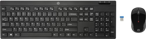 HP Wireless Keyboard & Mouse 200 toetsenbord Inclusief muis Kantoor RF Draadloos QWERTY Engels Zwart