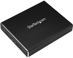 StarTech.com Dual-Slot Drive Enclosure for M.2 SATA SSDs - USB 3.1 (10Gbps) - RAID