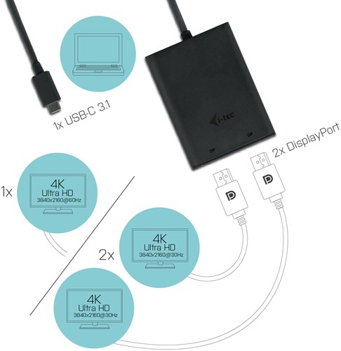 i-tec USB-C 3.1 Dual 4K DP Video Adapter-3