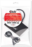 CLUB3D Multi Stream Transport Hub DisplayPort 1.2 Quad Monitor USB Powered-2