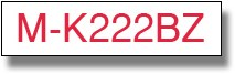 Brother MK-222BZ (9mm) labelprinter-tape M
