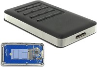 DeLOCK 42594 storage drive enclosure SSD enclosure Black, Silver M.2