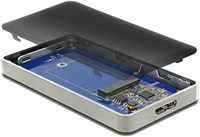 DeLOCK 42594 storage drive enclosure SSD enclosure Black, Silver M.2-2