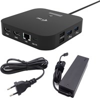 i-tec USB-C Dual HDMI Docking Station with Power Delivery 100 W + Universal Charger 100W