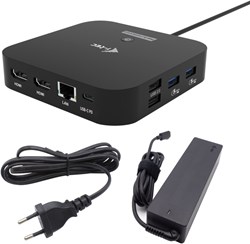 i-tec USB-C Dual HDMI Docking Station with Power Delivery 100 W + Universal Charger 100W
