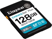 Kingston Technology Canvas Go! Plus 128GB SDXC Canvas Go Plus Gen4 200MB/s C10 UHS-I U3 V30-2