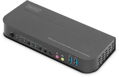 Digitus DS-12874 KVM-switch Zwart
