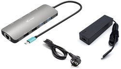 i-tec Metal USB-C Nano 2x Display Docking Station with PD 100 W + Charger 100W