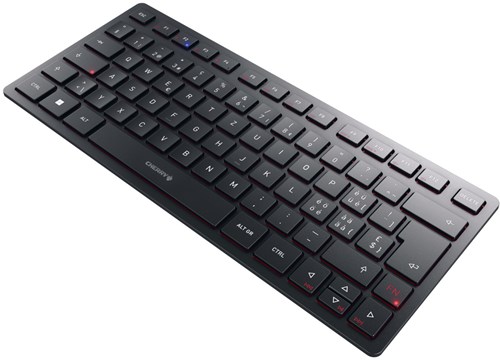 CHERRY KW 9200 MINI toetsenbord USB + RF Wireless + Bluetooth QWERTZ Zwitsers Zwart