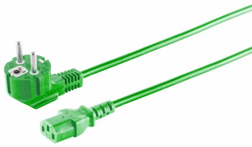 Microconnect MC-SCHUANGC13500G electriciteitssnoer Groen 5 m Netstekker type E+F C13 stekker