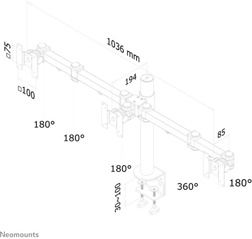 Neomounts FPMA-D960D3 Monitorarm 10-21"-3
