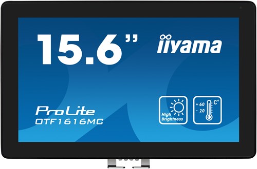 iiyama ProLite OTF1616MC-B1 computer monitor 39,6 cm (15.6") 1920 x 1080 Pixels Full HD Touchscreen Zwart