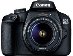 Canon EOS 4000D + EF-S 18-55mm III SLR camerakit 18 MP 5184 x 3456 Pixels Zwart