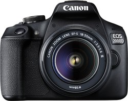 Canon EOS 2000D BK 18-55 IS + SB130 +16GB EU26 SLR camerakit 24,1 MP CMOS 6000 x 4000 Pixels Zwart