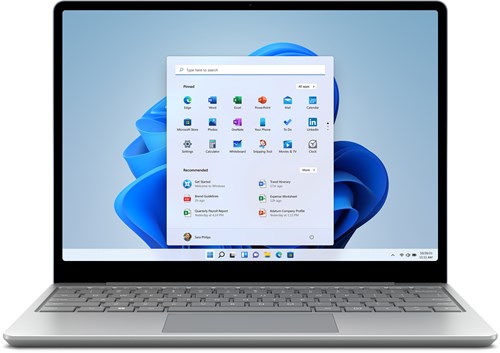 Microsoft Surface Laptop Go 2 Intel® Core™ i5 i5-1135G7 31,5 cm (12.4") Touchscreen 8 GB LPDDR4x-SDRAM 128 GB SSD Wi-Fi 6 (802.11ax) Windows 11 Pro Platina
