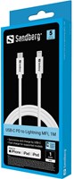 Sandberg USB-C PD to Lightning MFI, 1M Wit-2