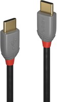 Lindy 36873 USB-kabel 3 m USB 2.0 USB C Zwart, Grijs